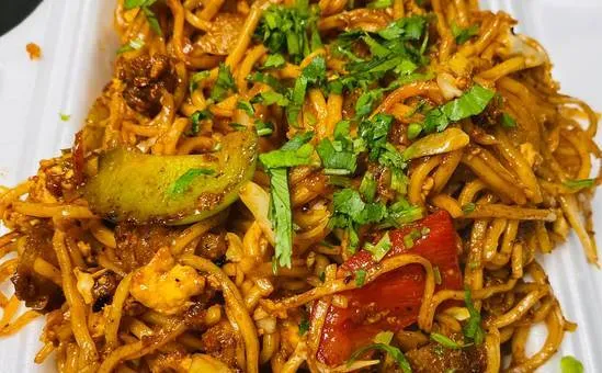 Delicious Chicken Noodles at Bombay Talkiz in Edmonton, AB