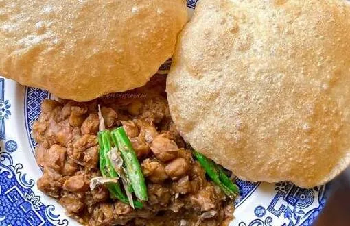 Delicious Chole Puri at Bombay Talkiz in Edmonton, AB
