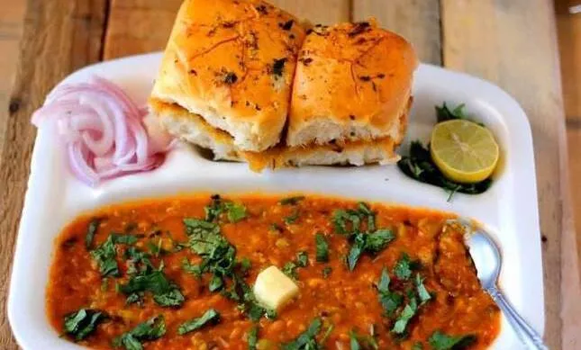 Delicious Pav Bhaji dish at Bombay Talkiz in Edmonton, AB